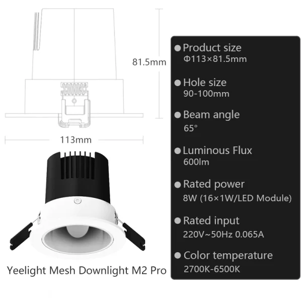 Yeelight Mesh Downlight M2 5W EU DIGI Smart Home